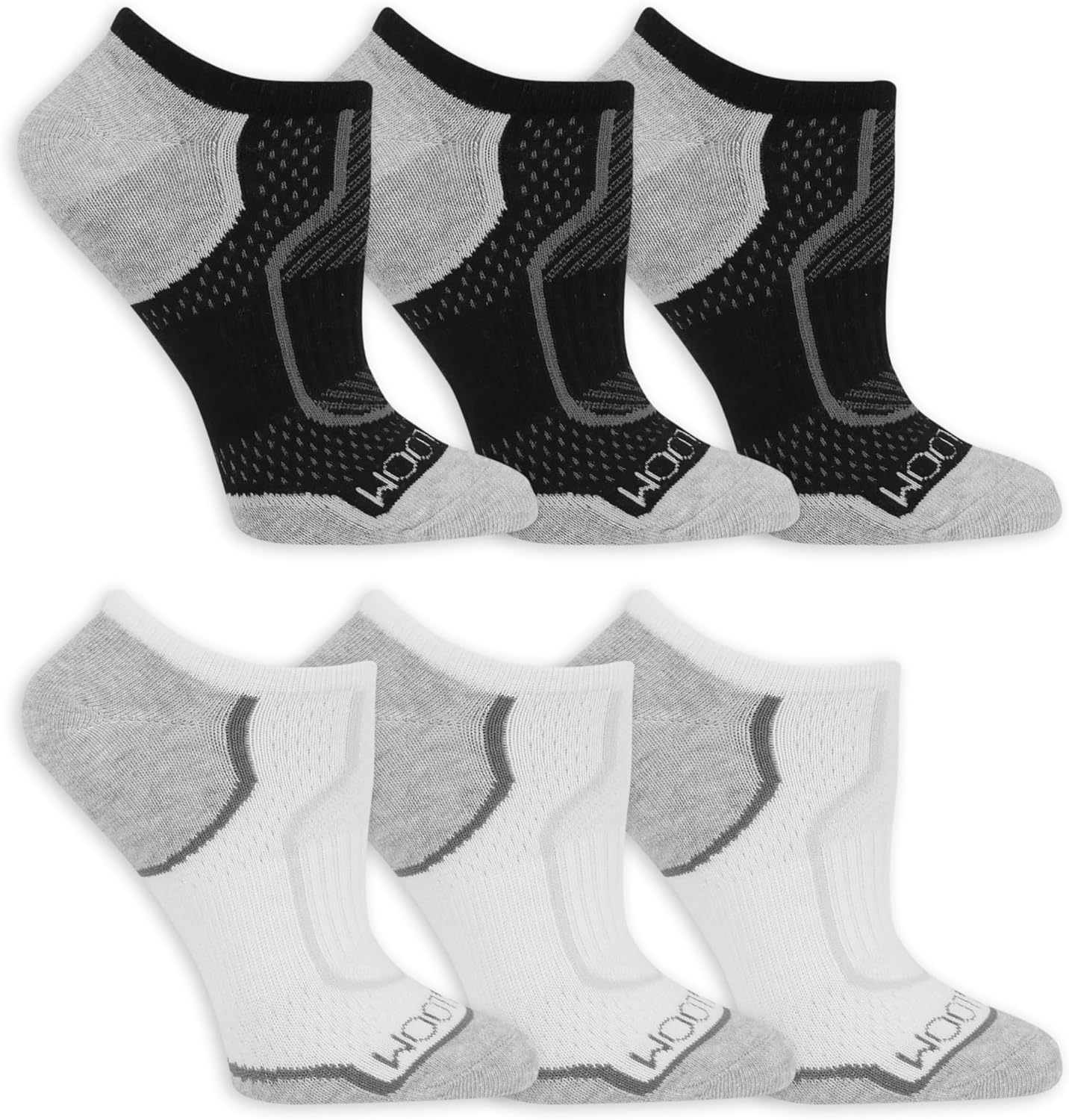 Fruit of the Loom Women' Lightweight Coolzone No Show Socks (6 Pack)