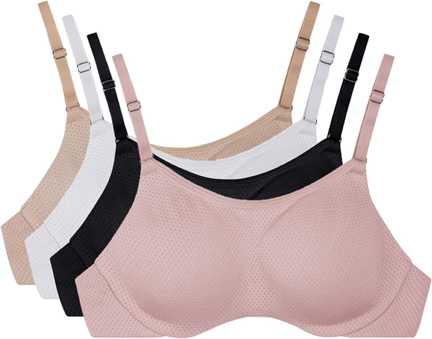 Fruit of the Loom Women' Breathable Cami Bra with Convertible Straps