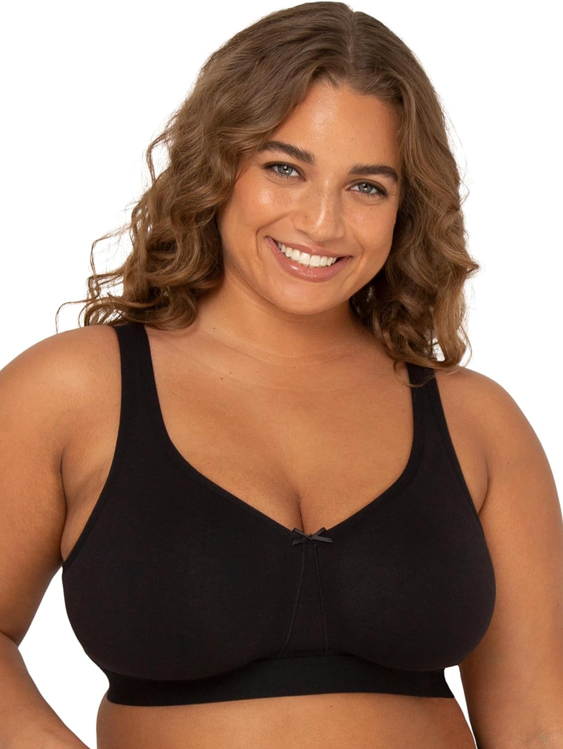 Fruit of the Loom Fit for Me Women' Plus-Size Wireless Cotton Bra, Available in Multi Packs!