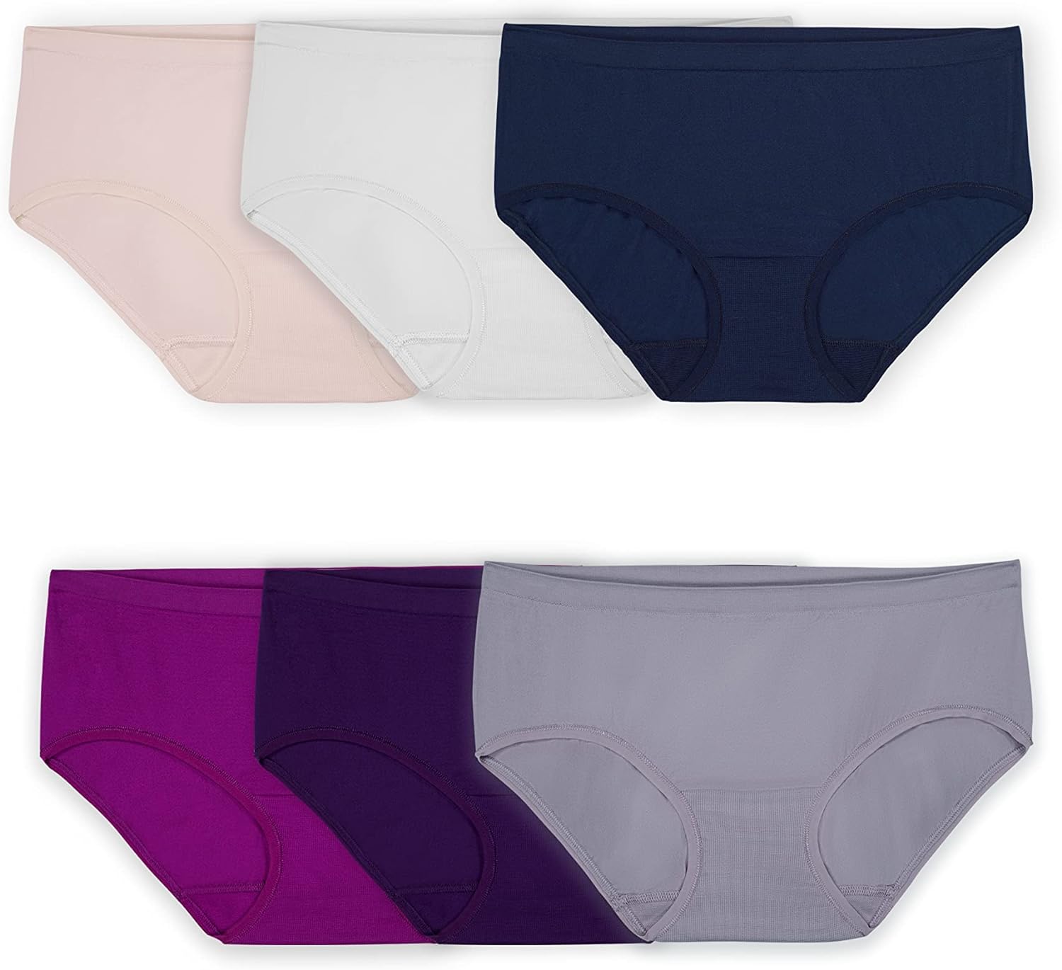 Fruit of the Loom Women' No Show Seamless Underwear, Amazing Stretch & No Panty Lines, Available in Plus Size