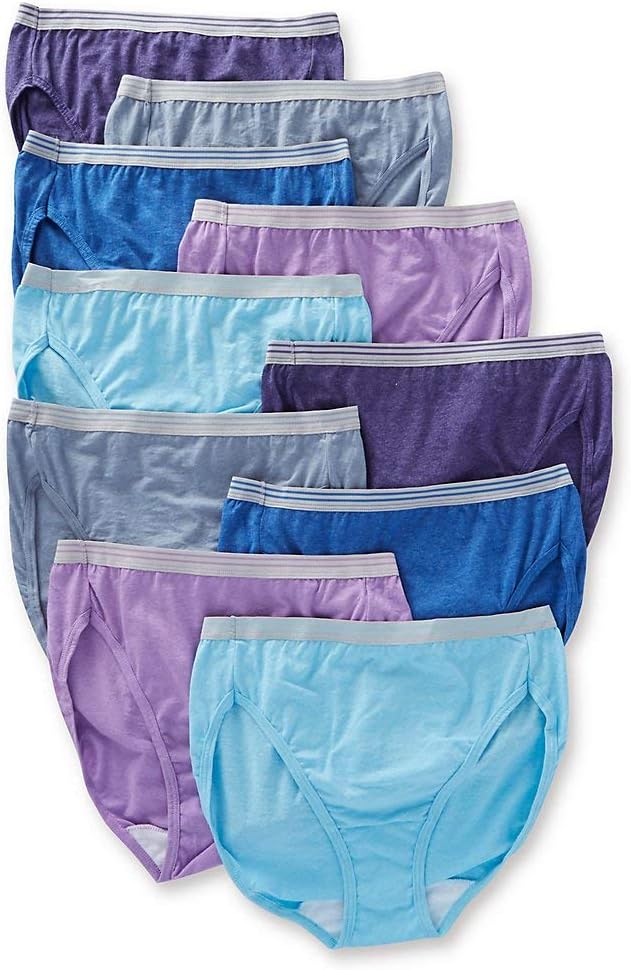 Fruit of the Loom Women' Eversoft Cotton Brief Underwear, Tag Free & Breathable, Available in Plus Size