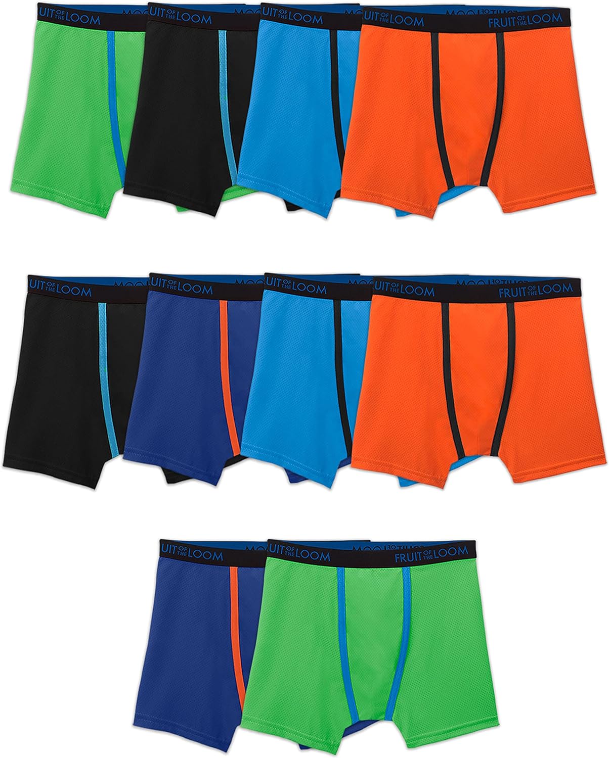 Fruit of the Loom Boys' and Toddler Boxer Briefs, Tag Free & Breathable Underwear, Assorted Color Multipacks