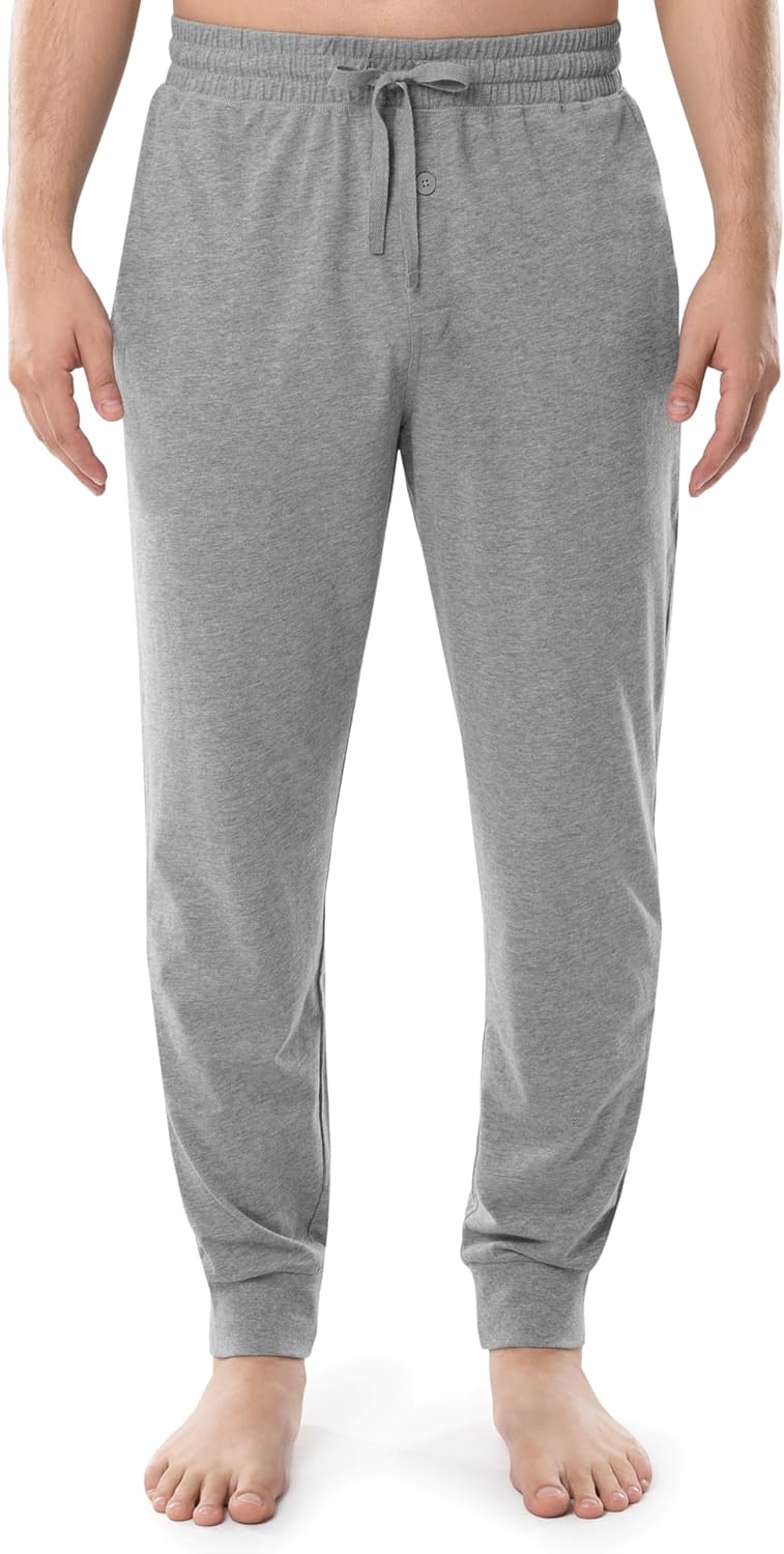 Fruit of the Loom Men' Jersey Knit Jogger Sleep Pant (1 and 2 Packs)