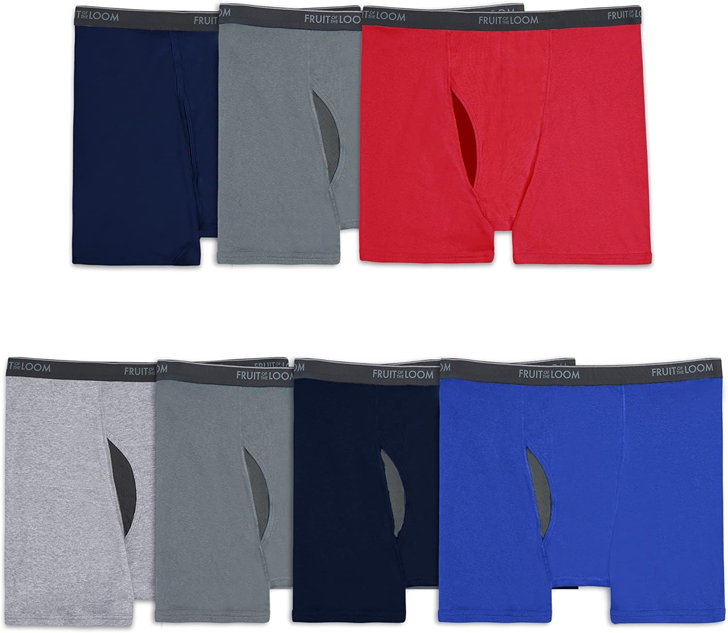 Fruit of the Loom Men' Coolzone Boxer Briefs, Moisture Wicking & Breathable, Assorted Color Multipacks