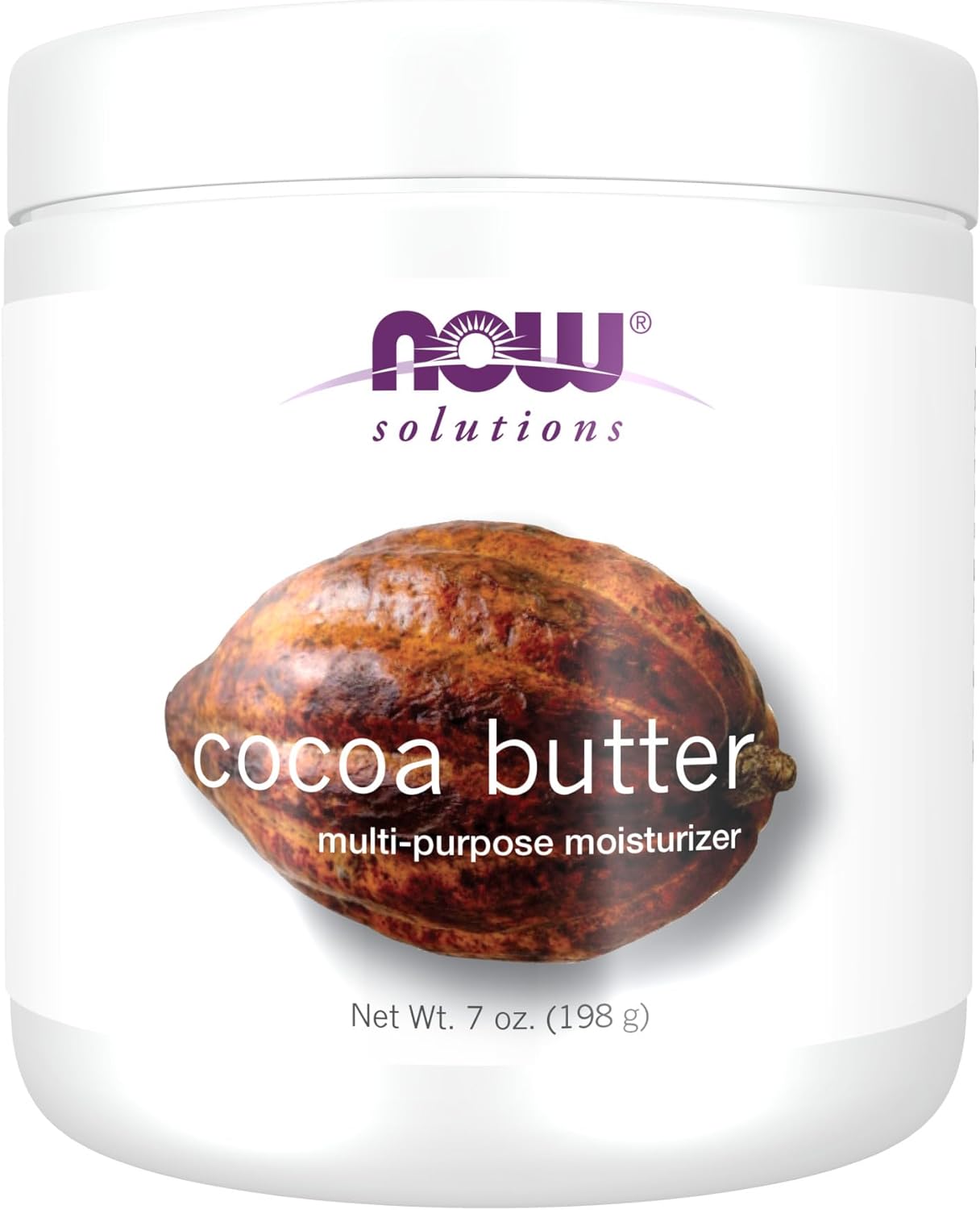 NOW Solutions, Cocoa Butter, Multi-Purpose Skin Moisturizer, Natural Moisture for the Whole Body, 7-Ounce