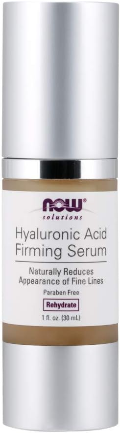 NOW Solutions, Hyaluronic Acid Firming Serum, Naturally Reduces Appearance of Fine Lines, 1-Ounce