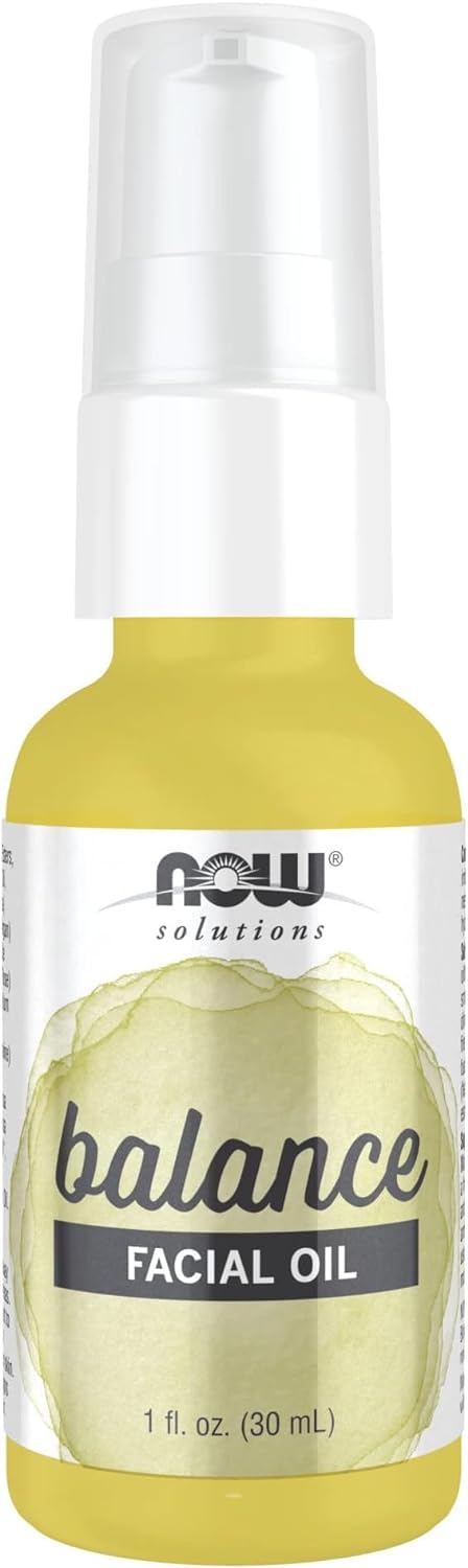 NOW Solutions, Balance Facial Oil, Promotes Soft, Smooth, and Hydrated Skin, 1-Ounce