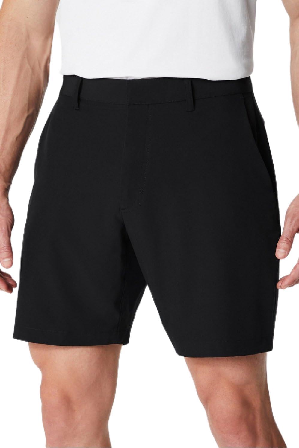 Fabletics Men' Only Short, Everyday Commuter, Lightweight, Liquid Resistant, Secure Pockets, 4-Way-Stretch, Streamlined Fit