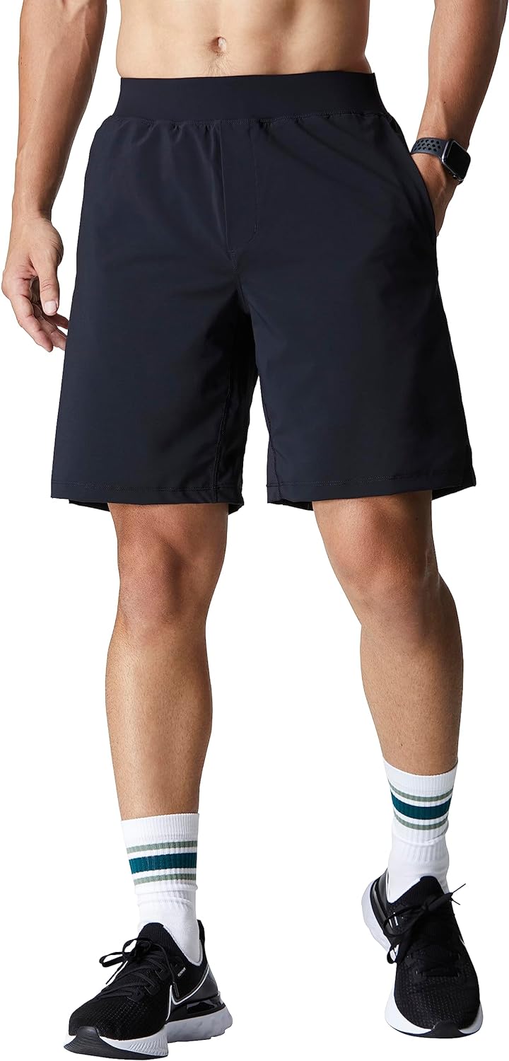 Fabletics Men' The Franchise Short, Workout, Training, Gym, Lightweight, Athletic Shorts with Zip Pockets, Stretch Woven