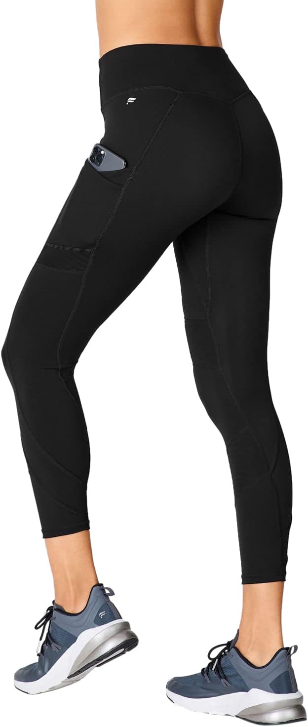 Fabletics Women' Anywhere High-Waisted Moto 7/8, Legging, Running, Yoga, Pocket, High Compression, Breathable