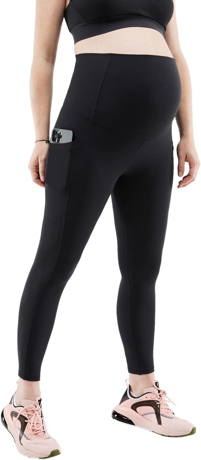 Fabletics Women' PureLuxe High-Waisted Maternity 7/8 Legging, Workout, Yoga, Light Compression, Buttery Soft