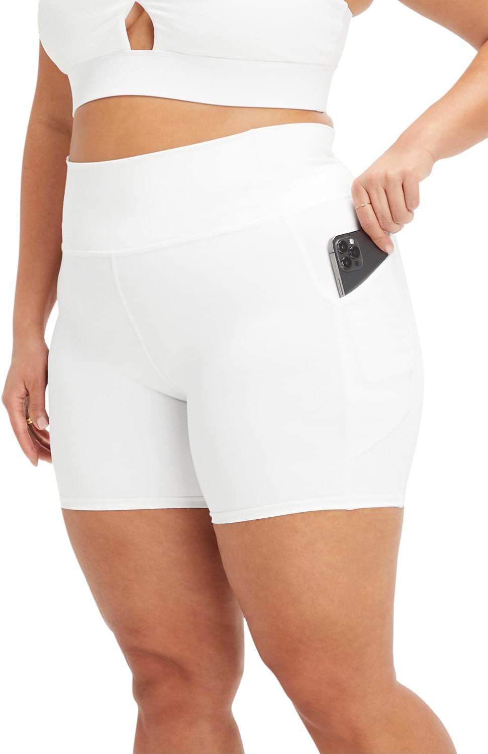 Fabletics Women' Oasis PureLuxe High-Waisted Short, Workout, Running, Spandex, Light Compression, Buttery Soft