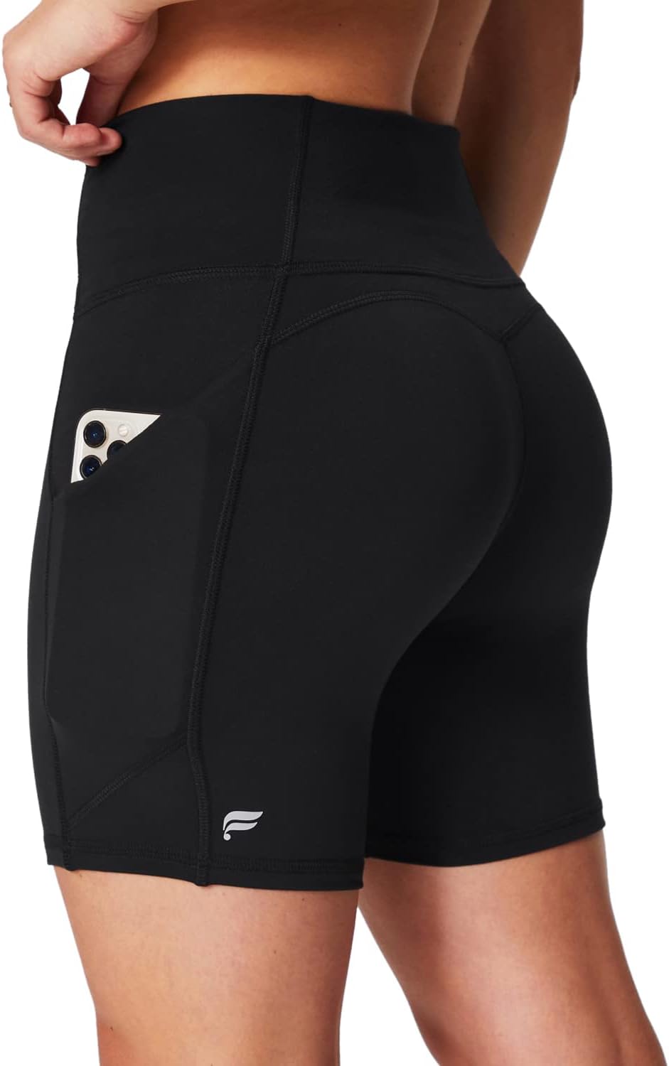 Fabletics Women' Oasis PureLuxe High-Waisted Short, Workout, Running, Spandex, Light Compression, Buttery Soft