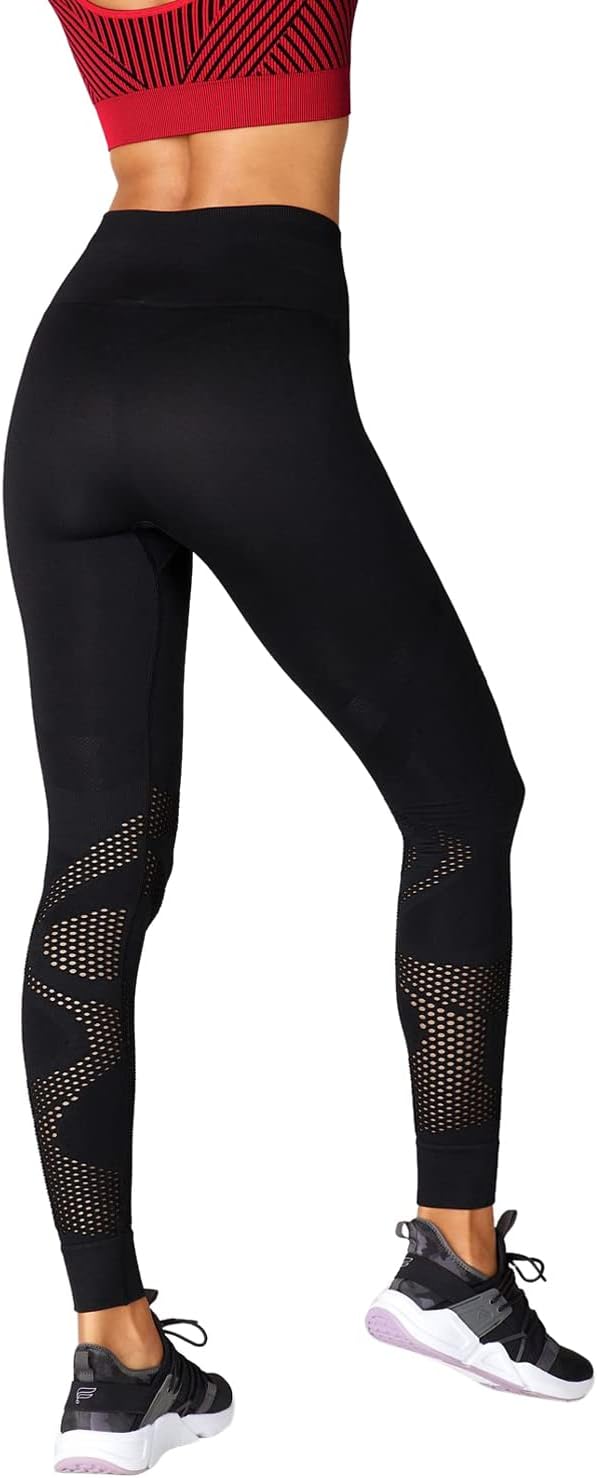 Fabletics Women' High-Waisted Seamless Mesh Legging, Workout, Yoga, Running, Athletic, Active, Seamless