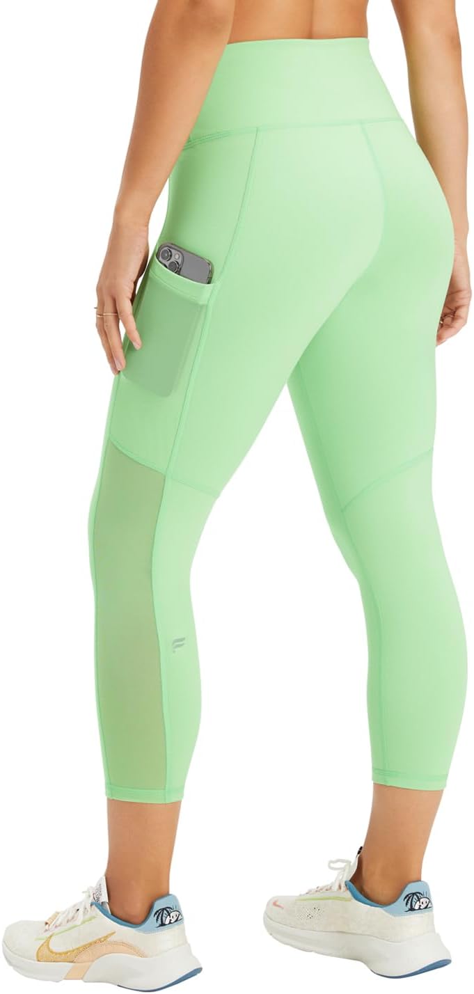 Fabletics Women' On-The-Go PowerHold High-Waisted Capri, Maximum Compression, Flattering