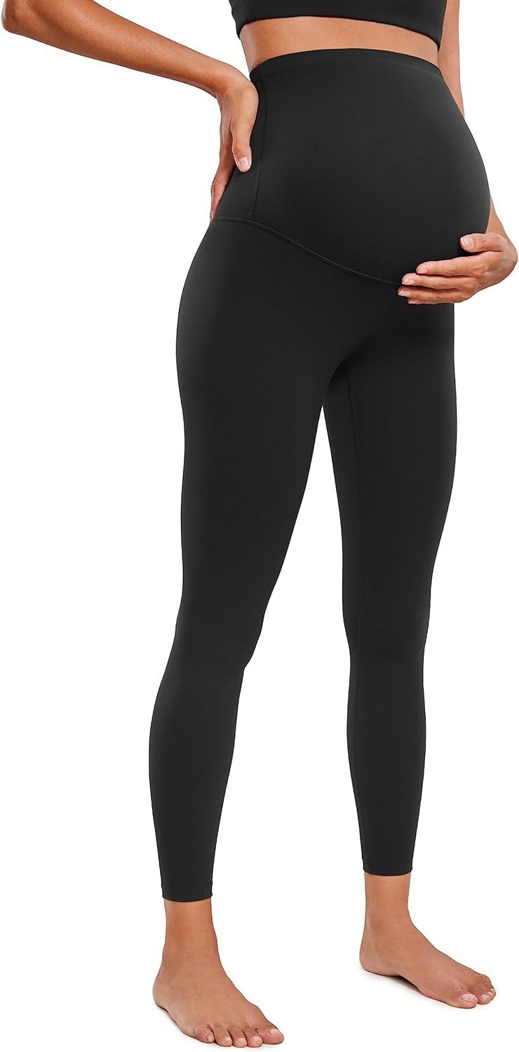 CRZ YOGA Womens Butterluxe Maternity Leggings 25 / 28 - Workout Activewear Yoga Pregnancy Pants Over The Belly Buttery Soft