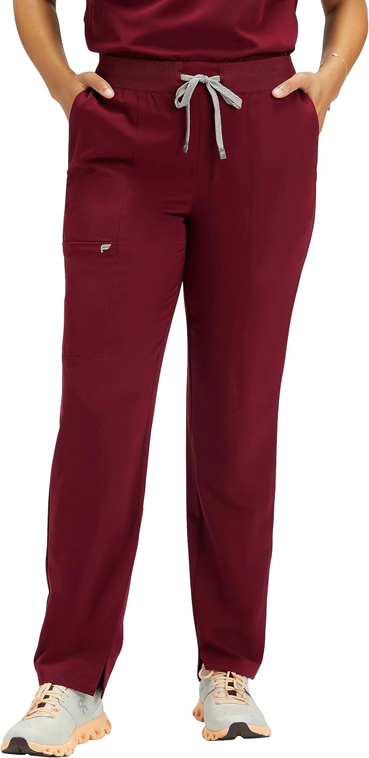 Fabletics Women' Performance Scrub Pant - MotionTech, 4-Way Stretch, Pocket-Packed, Wrinkle-Resist, Semi-Slim Fit