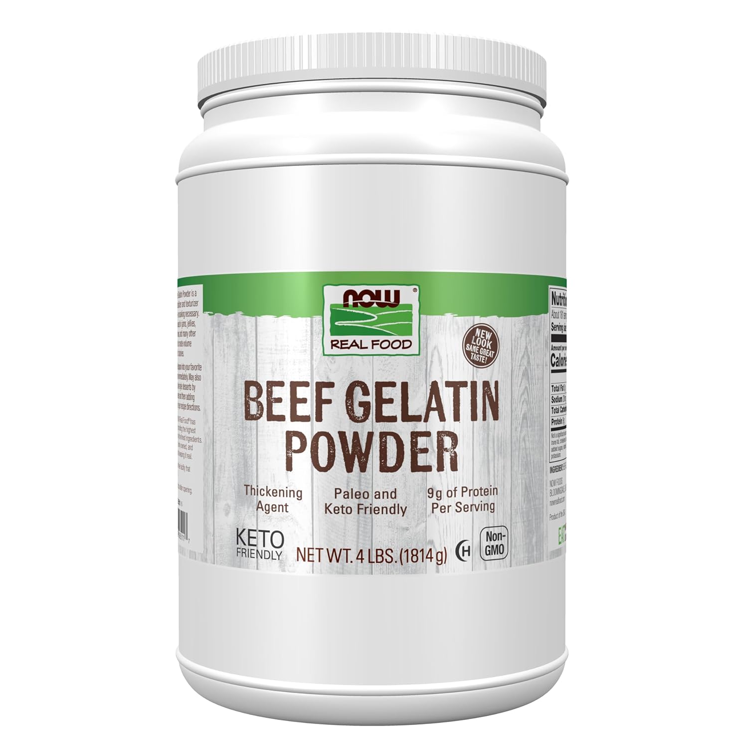 NOW Foods, Beef Gelatin Powder, Natural Thickening Agent, Source of Protein, 4-Pound