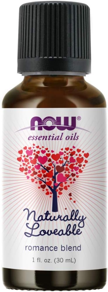 NOW Essential Oils, Naturally Loveable Oil Blend, Romantic Aromatherapy Scent, Blend of Pure Essential Oils, Vegan, Child Resistant Cap, 1-Ounce