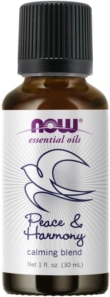 NOW Essential Oils, Peace & Harmony Oil Blend, Calming Aromatherapy Scent, Blend of Pure Essential Oils, Vegan, Child Resistant Cap, 1-Ounce