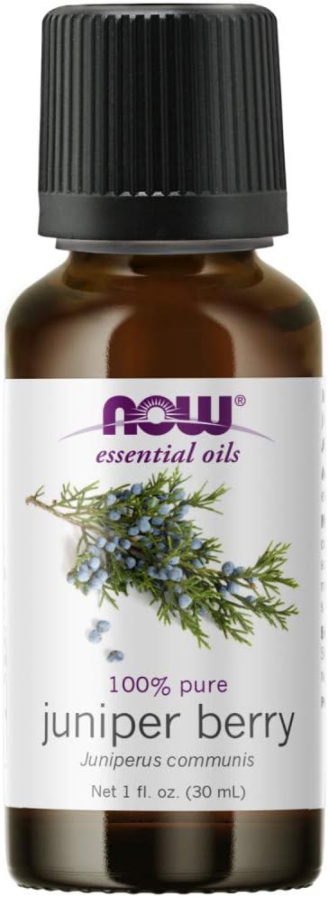 NOW Essential Oils, Juniper Berry Oil, Restoring Aromatherapy Scent, Steam Distilled, 100% Pure, Vegan, Child Resistant Cap, 1-Ounce