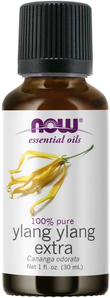 NOW Essential Oils, Ylang Ylang Extra Oil, Comforting Aromatherapy Scent, Steam Distilled, 100% Pure, Vegan, Child Resistant Cap, 1-Ounce