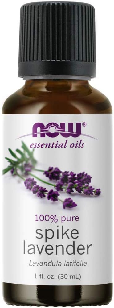 NOW Essential Oils, Spike Lavender, Floral Aromatherapy Scent, Steam Distilled, 100% Pure, Vegan, Child Resistant Cap, 1-Ounce