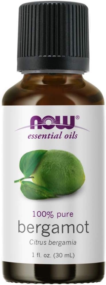 NOW Essential Oils, Bergamot Oil, Sweet Aromatherapy Scent, Cold Pressed, 100% Pure, Vegan, Child Resistant Cap, 1-Ounce