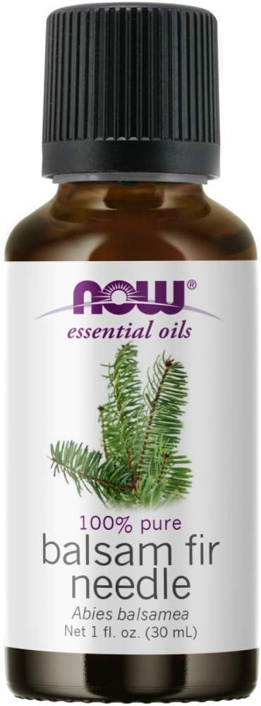 NOW Essential Oils, Balsam Fir Needle Oil, Woodsy Aromatherapy Scent, Steam Distilled, 100% Pure, Vegan, Child Resistant Cap, 1-Ounce