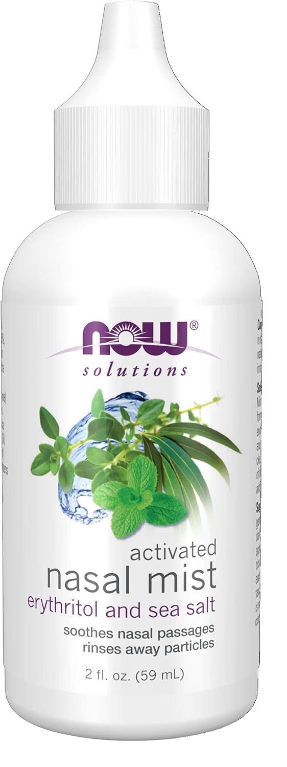 NOW Solutions, Activated Nasal Mist, Soothes Nasal Passages with Erythritol and Sea Salt, 2-Ounce