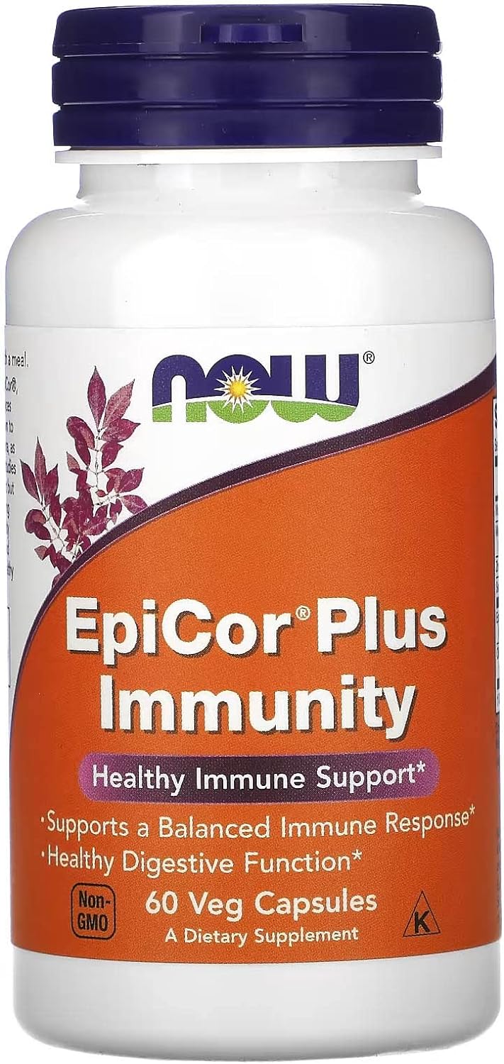 NOW Supplements, EpiCor Plus Immunity with Vitamin C, Healthy Immune Support*, 60 Veg Capsules