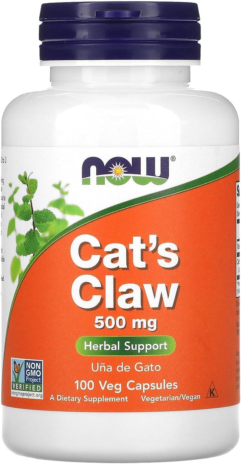 NOW Supplements, Cat' Claw 500 mg, Non-GMO Project Verified, Herbal Supplement, 100 Veg Capsules