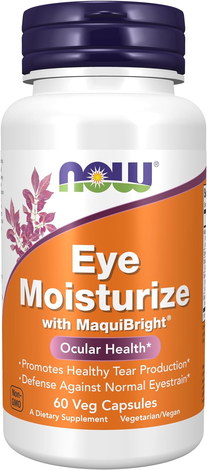 NOW Eye Moisturize with MaquitBright - 60 Veg Capsules