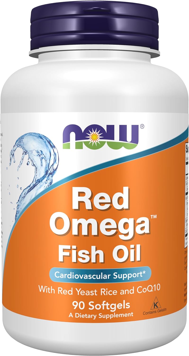 NOW Supplements, Red Omega with CoQ10 30 mg and Omega-3 Fish Oil, Cardiovascular Support*, 90 Softgels