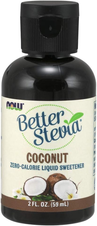 NOW Foods BetterStevia Coconut Zero-Calorie Liquid Sweetener, Keto Friendly, Suitable for Diabetics, No Erythritol, 2-Ounce