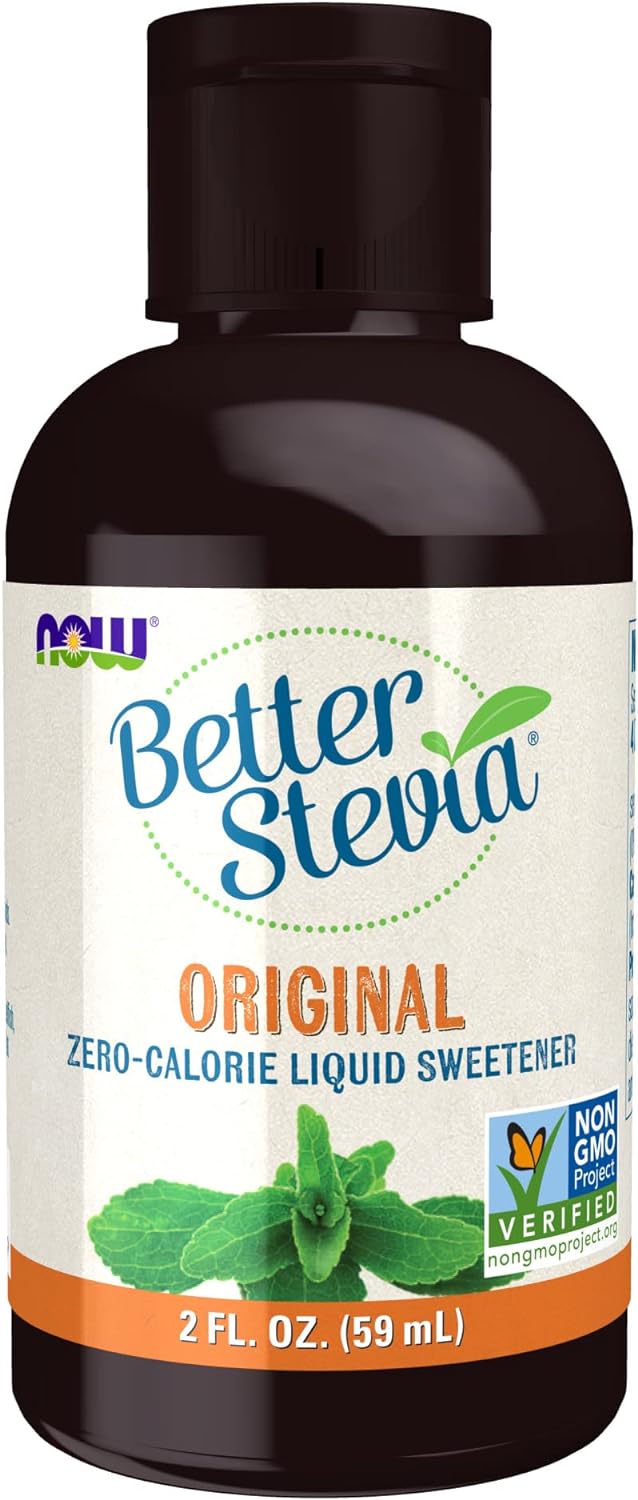 NOW Foods BetterStevia Original Zero-Calorie Liquid Sweetener, Keto Friendly, Suitable for Diabetics, No Erythritol, 2-Ounce