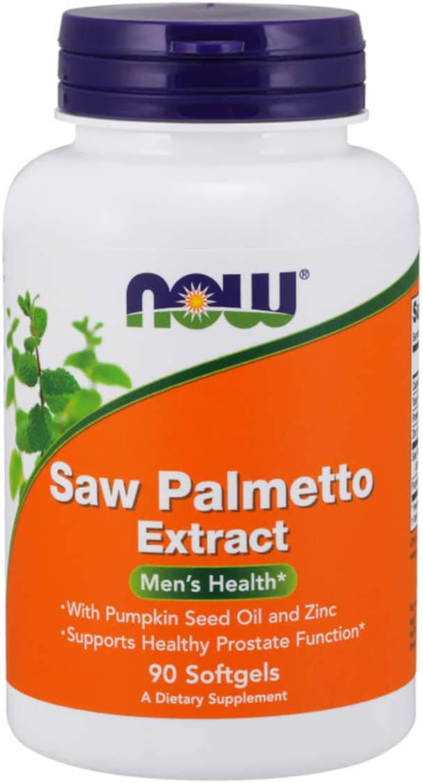 NOW Supplements, Saw Palmetto Extract with Pumpkin Seed Oil and Zinc, Men' Health*, 90 Softgels