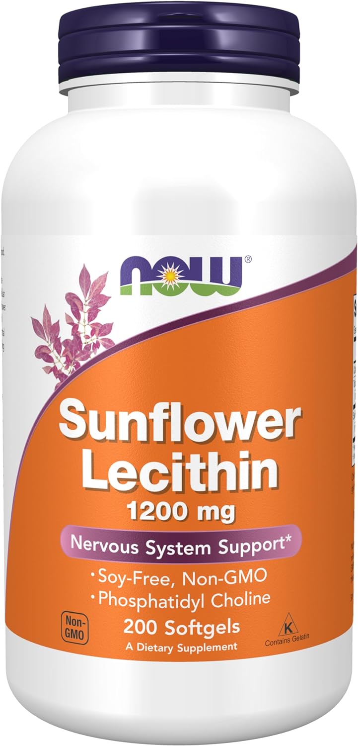 Sunflower Lecithin 1200 mg Soy-Free, Non-GMO - 200 Softgels