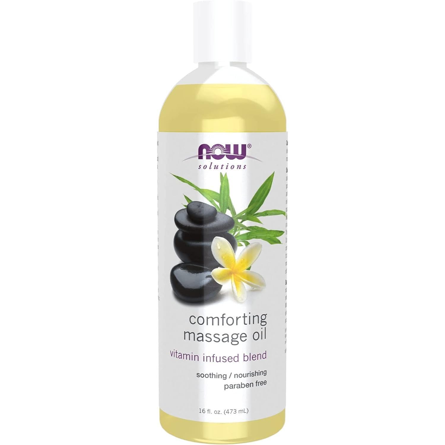 NOW Solutions, Comforting Massage Oil, Vitamin Infused Blend, Soothing and Nourishing, 16-Ounce