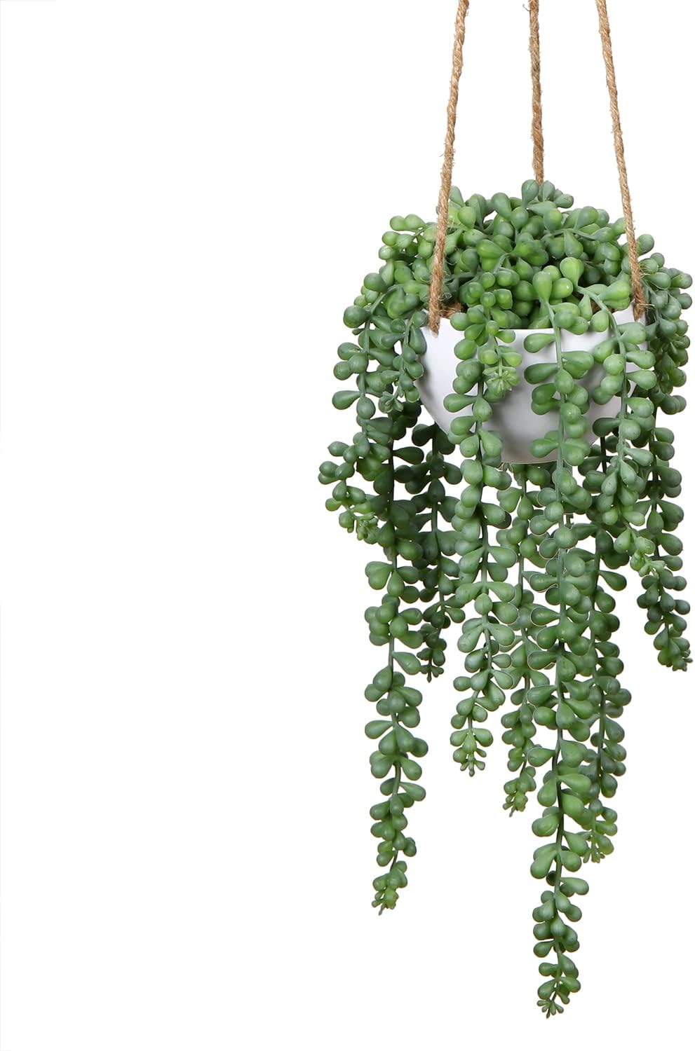 plants Artificial Succulents Hanging Fake String of Pearls Greenery with Planter for Home Wall Garden Indoor Outdoor Decor