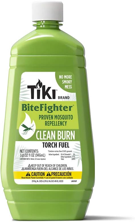 Tiki 1218071 Brand 32 oz. Clean Burn BiteFighter Fuel Torch Oil, 32 ounce