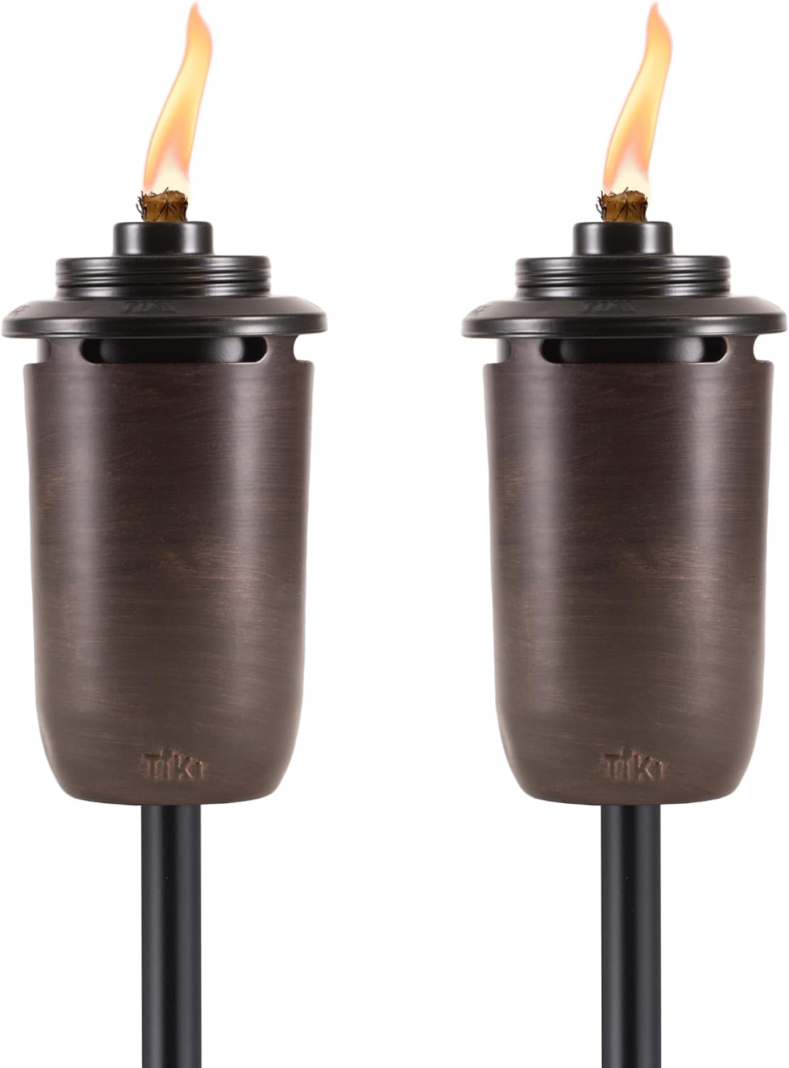 TIKI Brand 2-Pack Honey Copper, Tiki Patio, Backyard, and Lawn, Easy Installation, Outdoor Dcor Torch, Bronze, 1123122