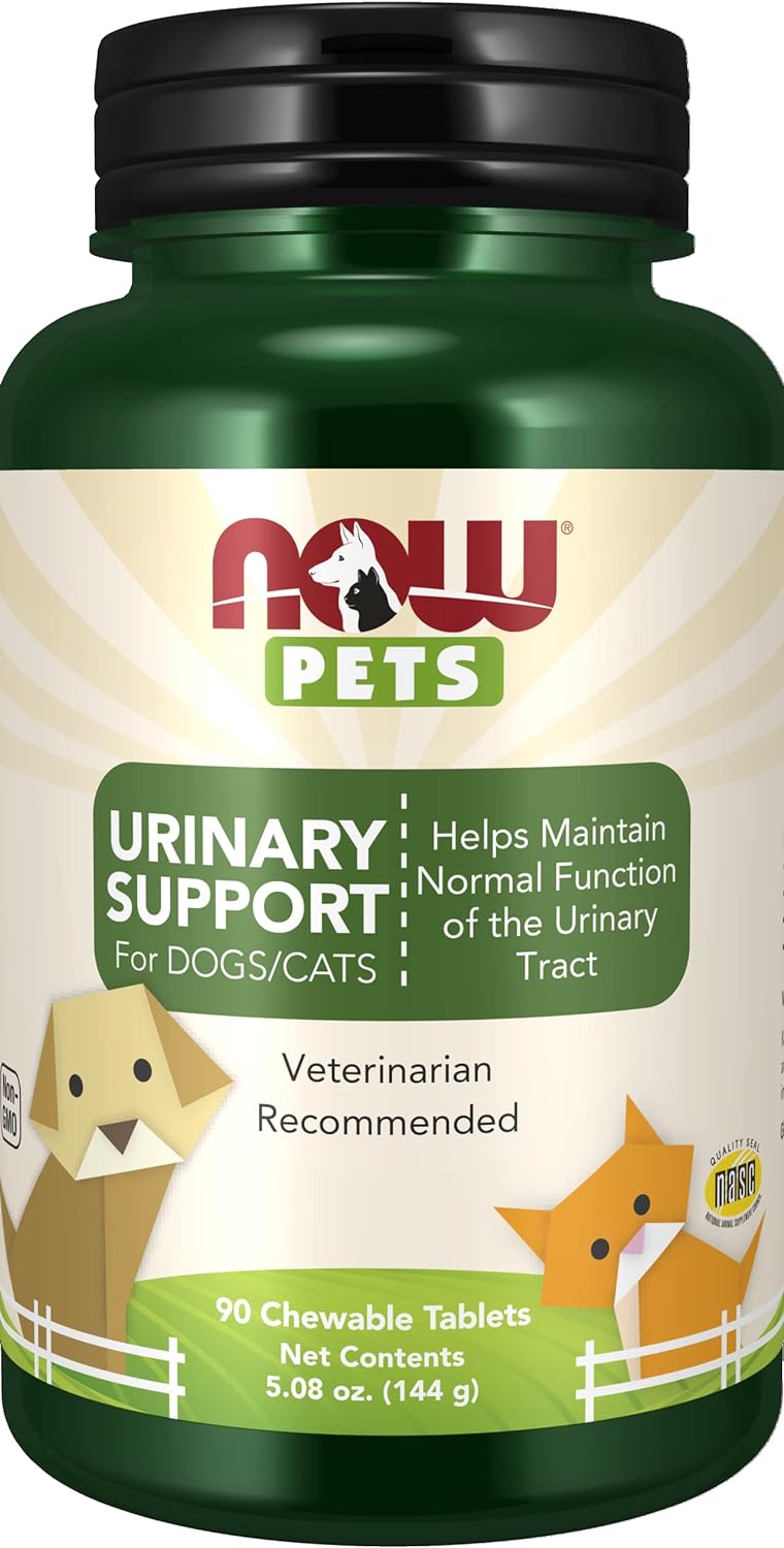 NOW Pet Health, Urinary Support Supplement, Formulated for Cats & Dogs, NASC Certified, 90 Chewable Tablets