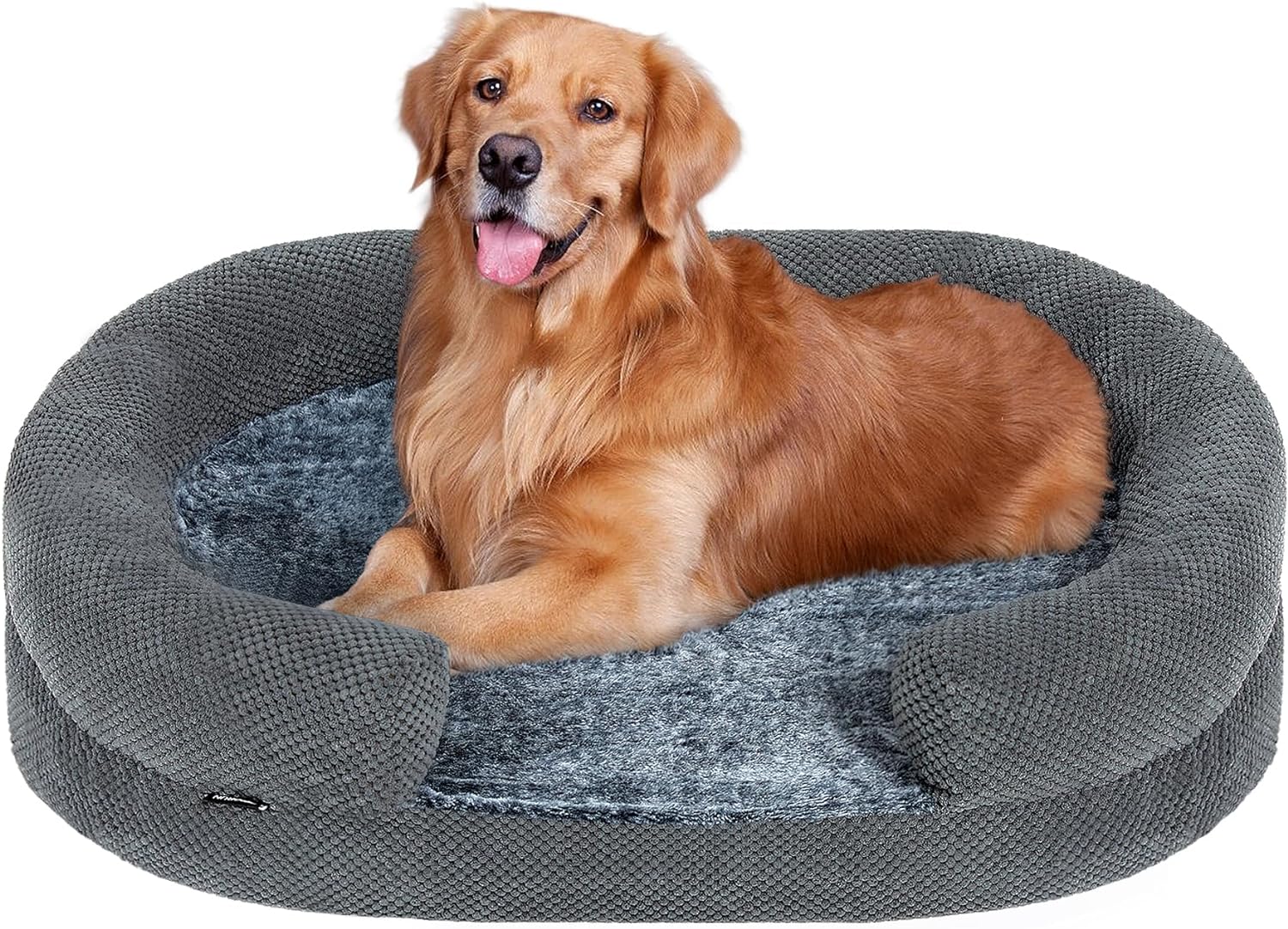 Miorun Large Orthopedic Dog Bed with Egg-Crate Memory Foam, Coral Fleece Cover, and Non-Slip Bottom