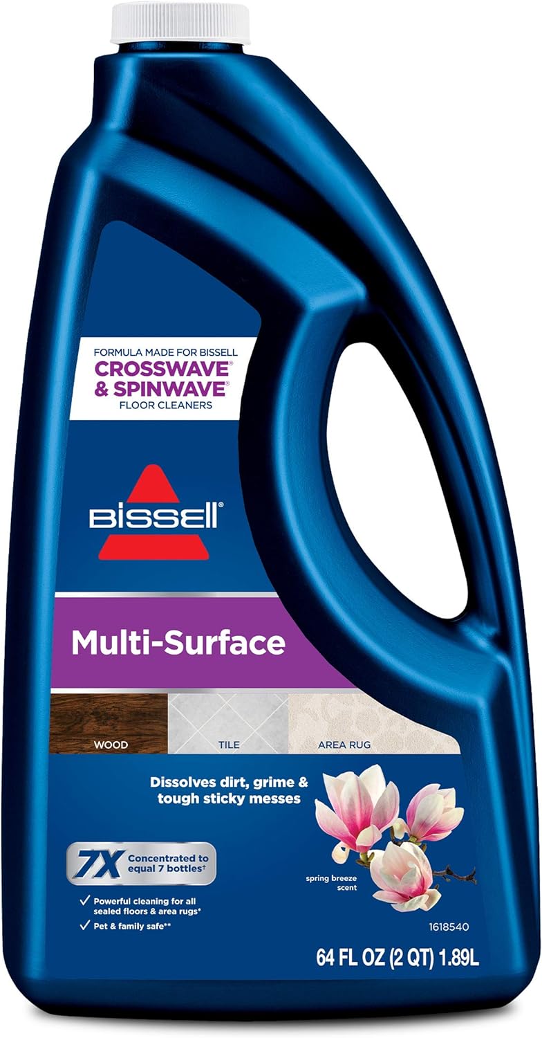 BISSELL, 17891 MultiSurface Floor Cleaning Formula-Crosswave and Spinwave (64 oz), 64 Ounce, 64 Fl Oz
