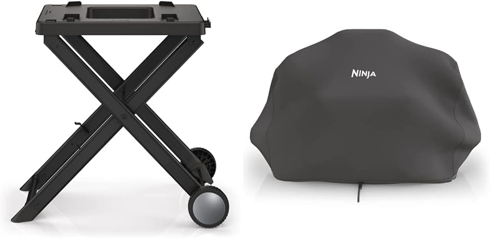 Ninja Woodfire Grill with Foldable Stand and Premium Cover