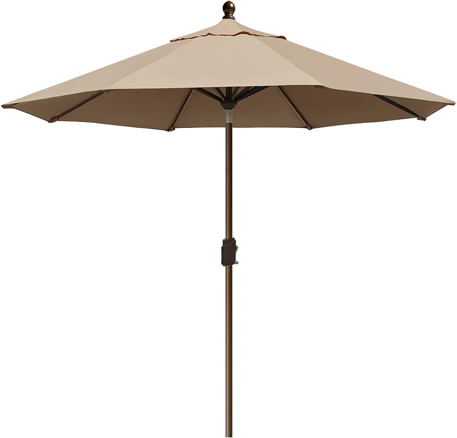 EliteShade USA 10-Year-Non-Fading Sunumbrella 9Ft Market Umbrella Patio Umbrella Outdoor Table Umbrella with Ventilation, Heather Beige