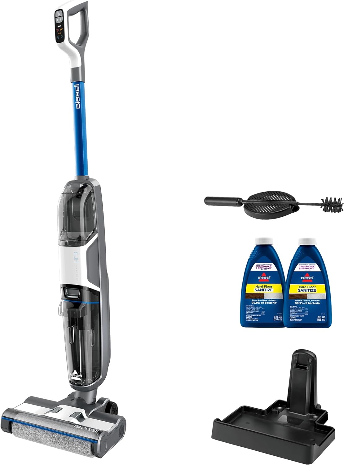 BISSELL Crosswave HF3 Cordless Wet/Dry Vacuum Cleaner and Mop, Multi-Surface and Hardwood Floor Cleaner, 3649A,White/Blue/Black