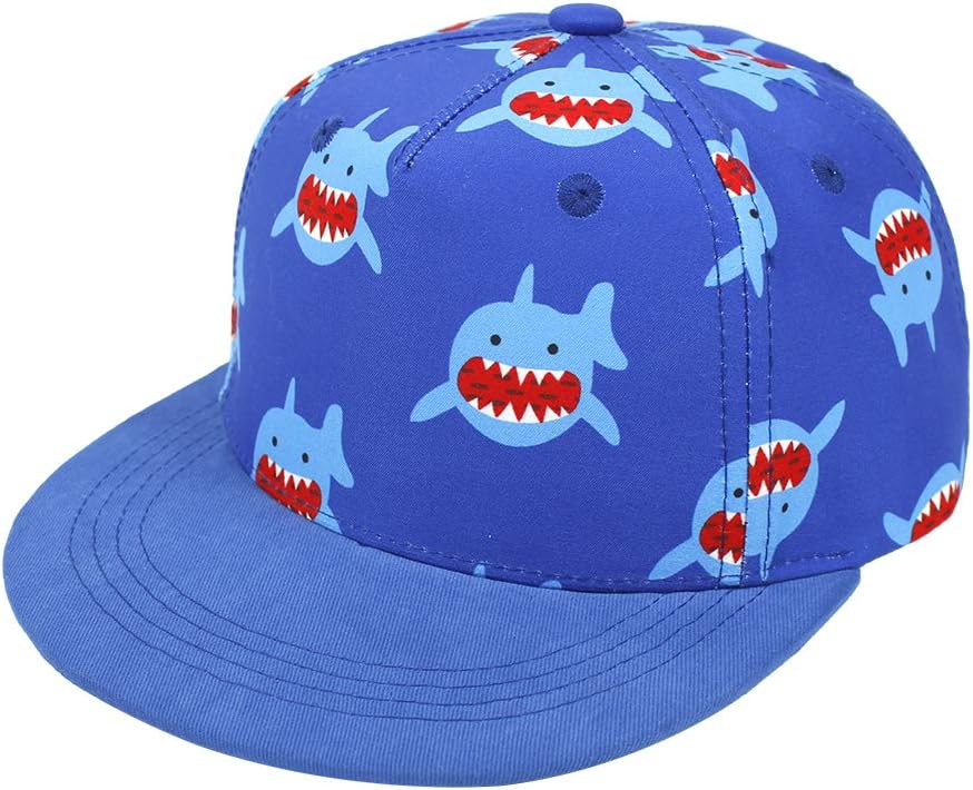 Kids Baby Adjustable Snapback Hats Flat Bill Beach Sun Hat Toddler Summer Outdoor Hiking Fishing Hat Visor for 2-8 Yrs