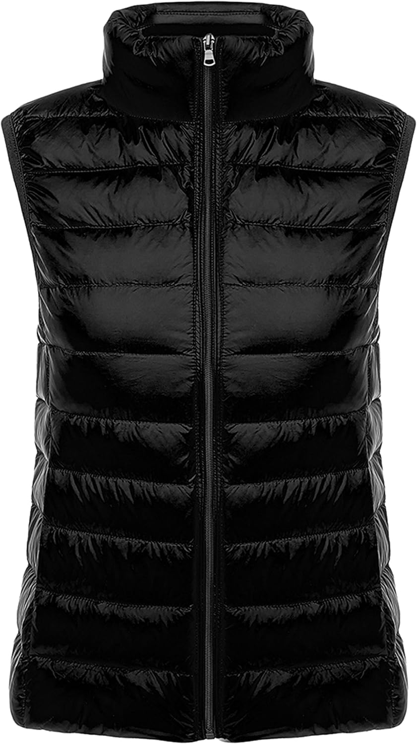 Yeokou Womens Slim Packable Lightweight Quilted Short Puffer Down Vest Waistcoat